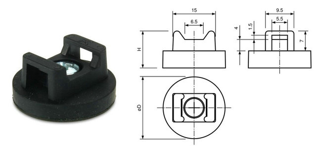 Black_Rubber_Coated_Magnet_with_Cable_Holder